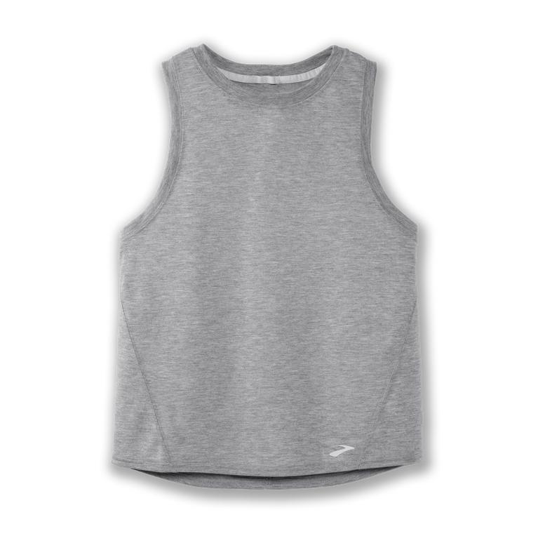 Brooks Distance Running Tank Top - Women's - Heather Ash/Grey (28405-ACGI)